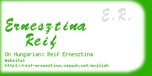 ernesztina reif business card